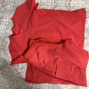 Women's Coral Scrub Set